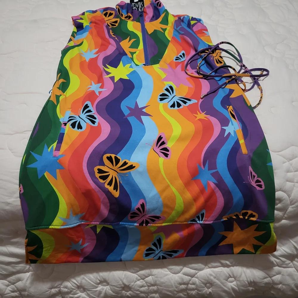 Alden Adair Colorful Sleeveless Dress with Butterfly Print - Picture 1 of 1